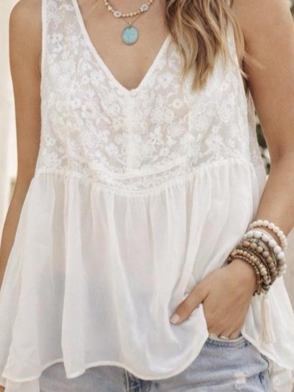 torrid White Lace V-Neck Peplum Camisole sheer size 2x